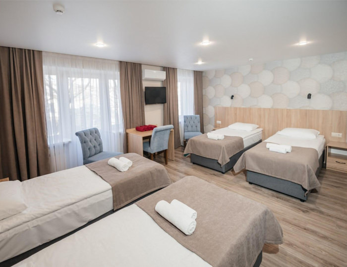 1-комнатный номер стандарт с 4 односпальными кроватями - Гостиница «Ессентуки»