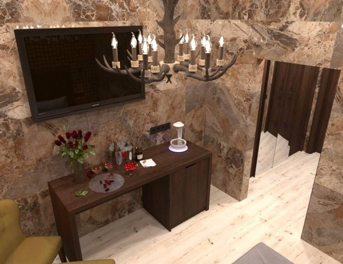 Номер делюкс с 1 двуспальной кроватью и балконом - Отель Stellar Collection Chalet / Стеллар Коллекшн Шале