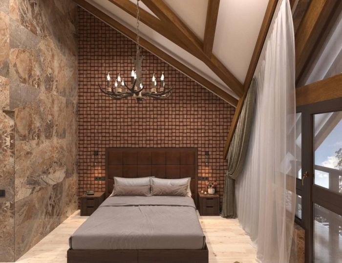 Номер делюкс с 1 двуспальной кроватью и балконом - Отель Stellar Collection Chalet / Стеллар Коллекшн Шале