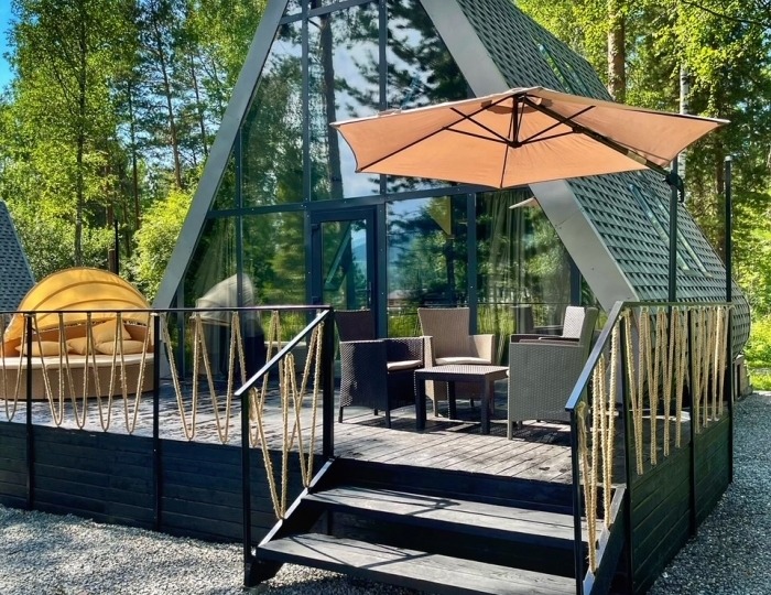 Глэмпинг Geometrica lounge hotel / Геометрика Озерное