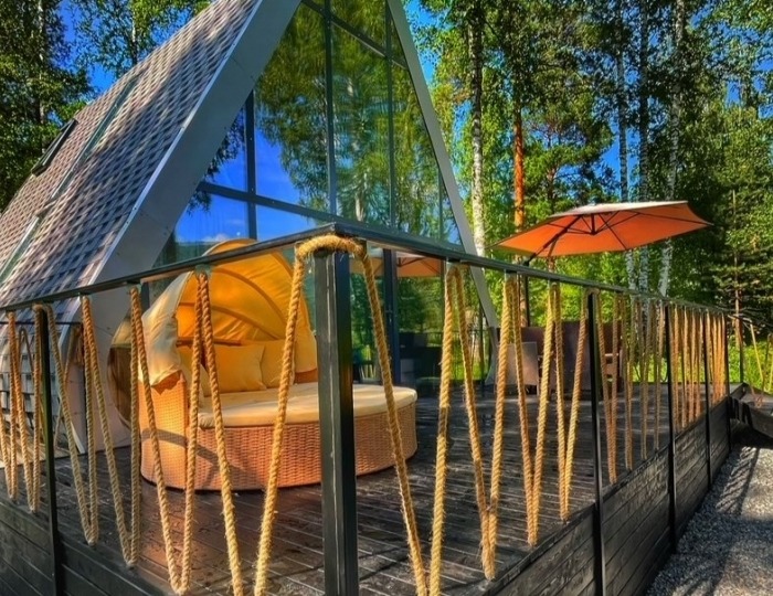 Глэмпинг Geometrica lounge hotel / Геометрика Озерное