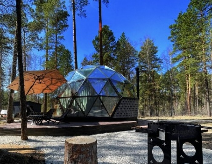 Глэмпинг Geometrica lounge hotel / Геометрика Озерное