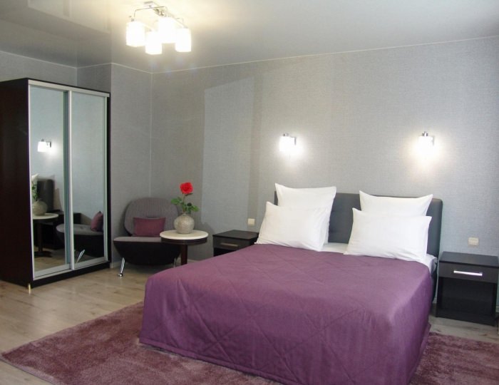 Номер студия с 1 двуспальной кроватью (чётные номера) - Гостиница «Таежная» Арсеньев