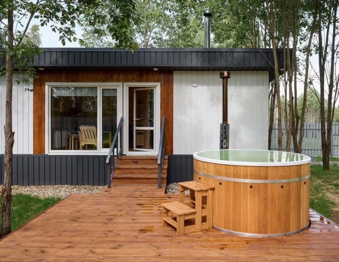 Коттедж Дом Point 486 Медовый с баней и чаном / Поинт Истра