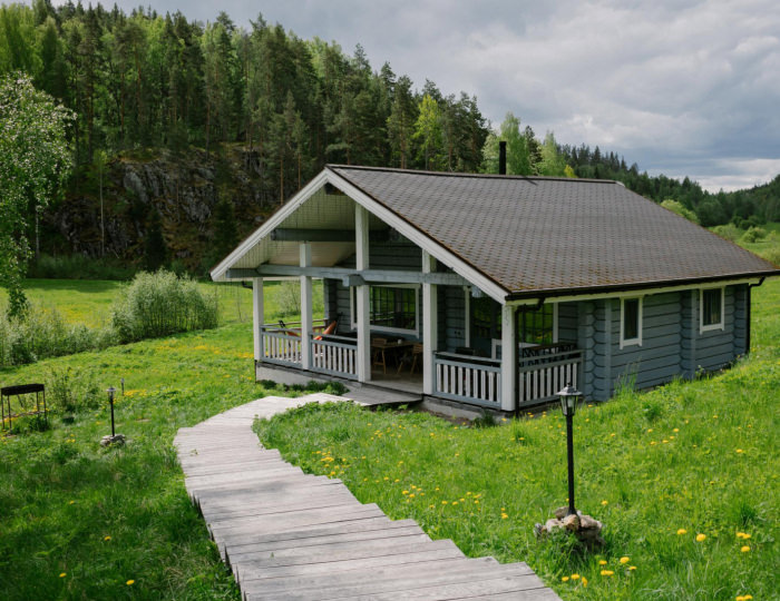 Коттедж улучшенный (Синий дом) - База отдыха Forrest Lodge Karelia / Форрест Лодж Карелия Реускула