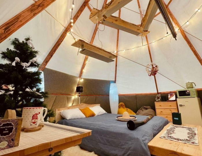 Индейский домик - Глэмпинг «Семейная мини-ферма Фазенда» Ваюхино