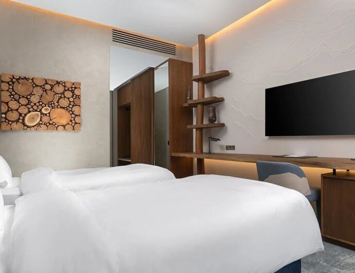 делюкс с видом на горы и раздельными кроватями - База отдыха «Манжерок 5 звезд» Манжерок