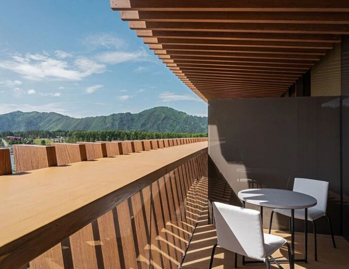 семейный делюкс с видом на озеро и раздельными кроватями - База отдыха «Манжерок 5 звезд» Манжерок