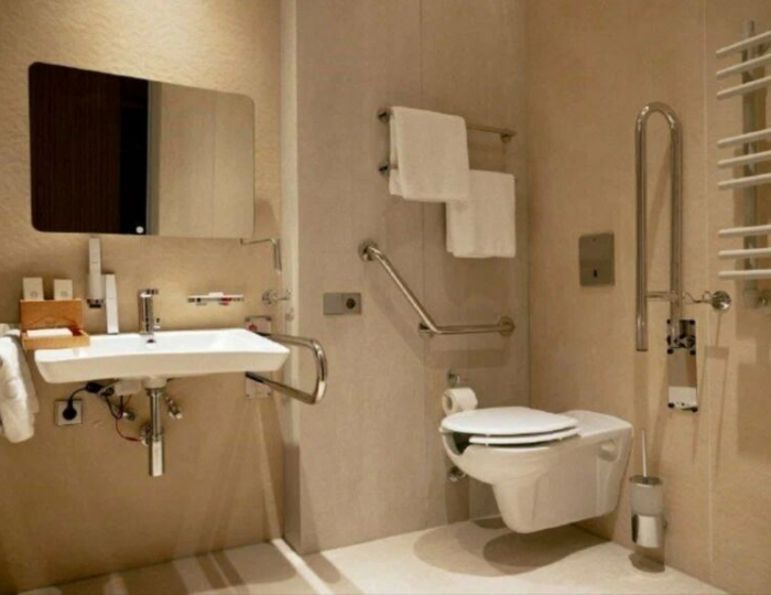 делюкс с видом на озеро и раздельными кроватями для гостей с ограниченными возможностями - База отдыха «Манжерок 5 звезд» Манжерок