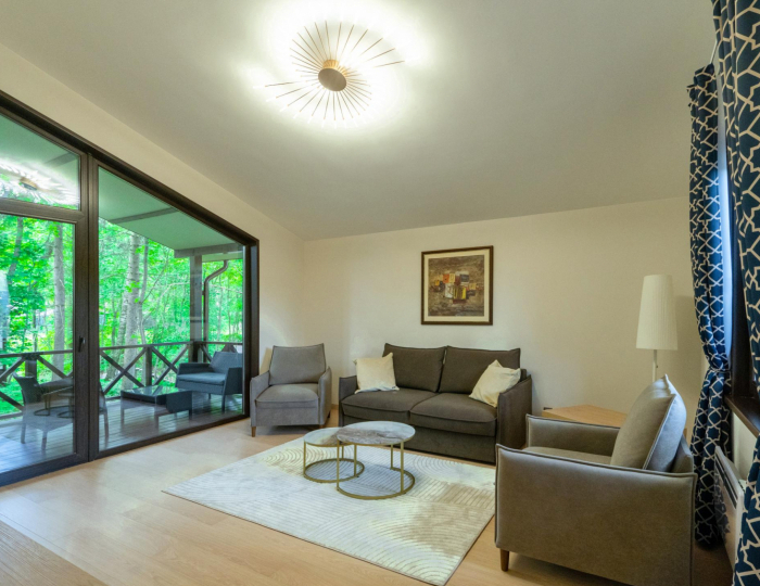 2-комнатный коттедж премиум с 1 двуспальной кроватью - Курортный отель «Истра» Лечищево