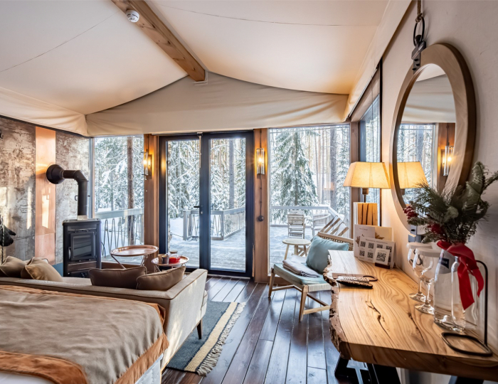 Лодж с увеличенной террасой. - Отель «WE LODGE» Санкт-Петербург