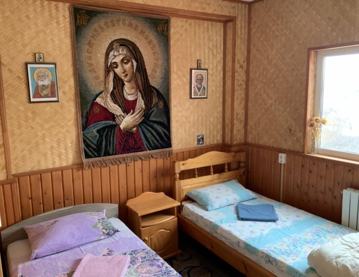 Комната эконом с 2 односпальными кроватями (общие удобства) - Гостевой дом «Никольская слобода в Дивеево» Дивеево