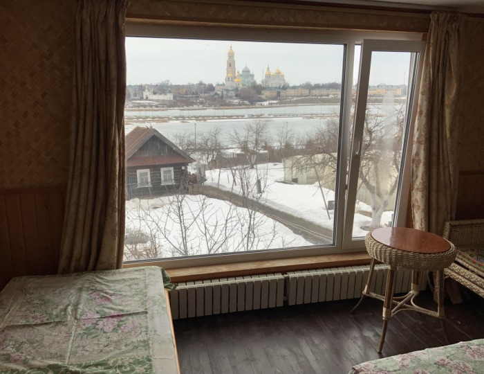 Комната эконом с 3 односпальными и 1 двуспальной кроватью (общие удобства) - Гостевой дом «Никольская слобода в Дивеево» Дивеево