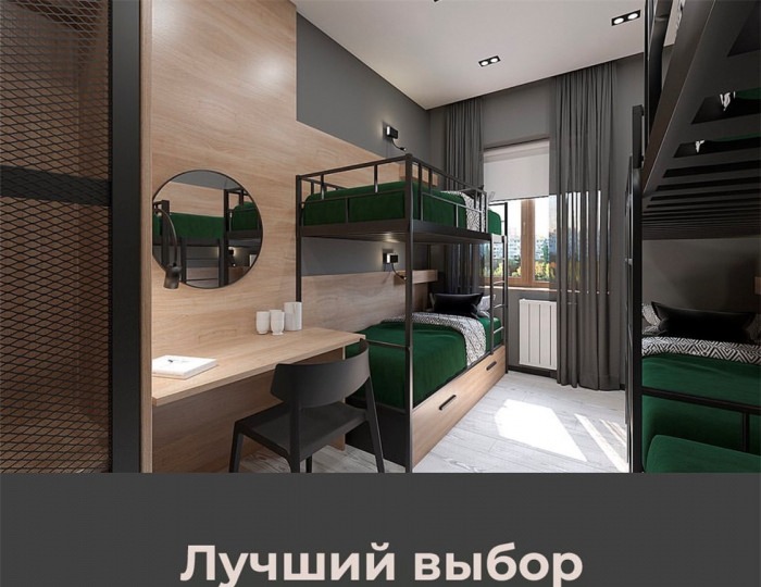Кровать в общем номере с 6 кроватями и общей ванной - Гостевой дом «Сириус» Благовещенск